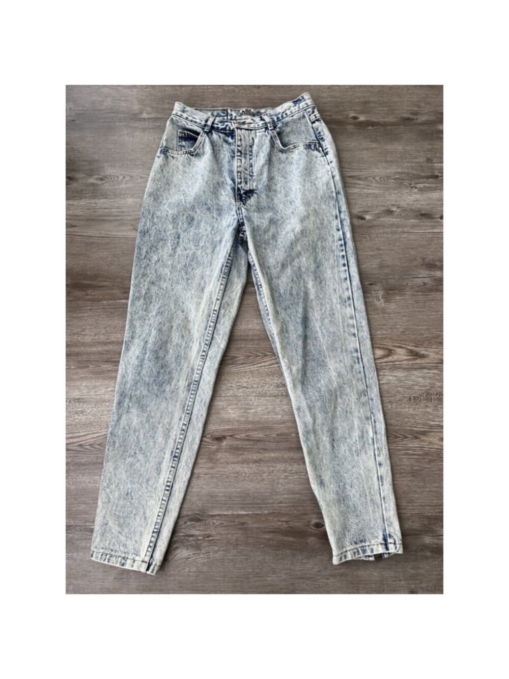 Vintage Jordache Acid Wash Jeans Womens 9 High Waist Tapered Ankle Zip 80s 90s